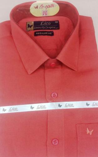 PL COTTONX LINEN DYED READYMADE SHIRT 42 FS